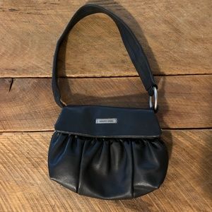Renato Angi Venezia black leather shoulder bag